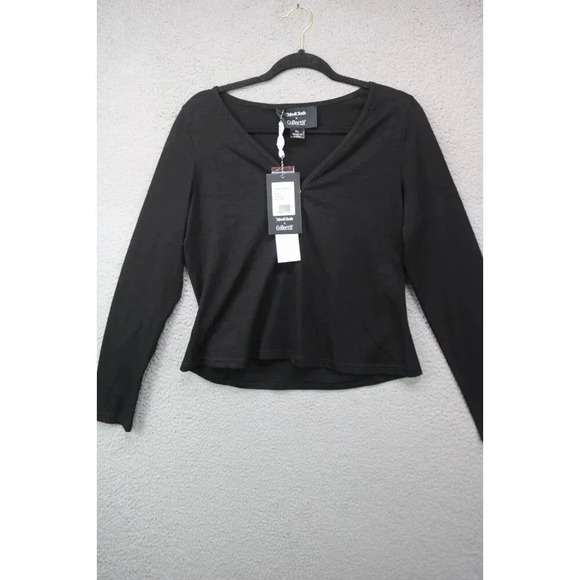 Modcloth x Collectif Black Long Sleeve Lana Lounge Top-Size XL-New with Tags - Picture 1 of 7